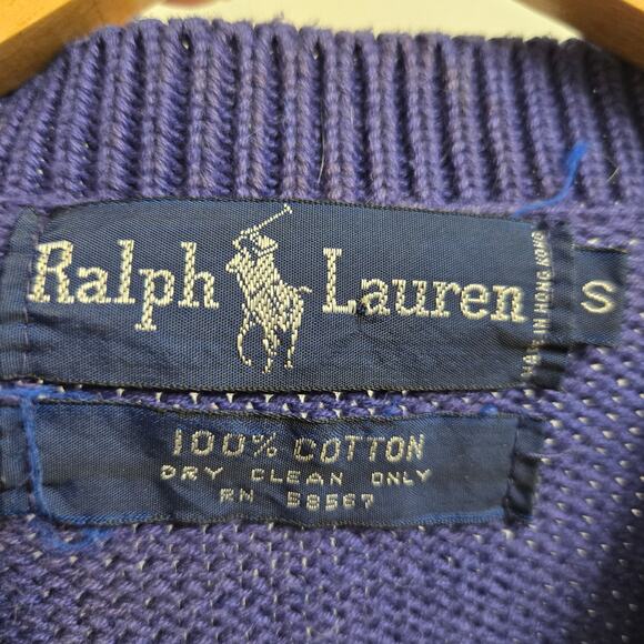 Ralph Lauren Men Vtg 90s Y2K Preppy Ivy League Golf Argyle V Neck Sweater Vest S - Picture 5 of 9